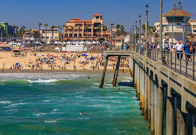 Huntington Beach viewed from the pier