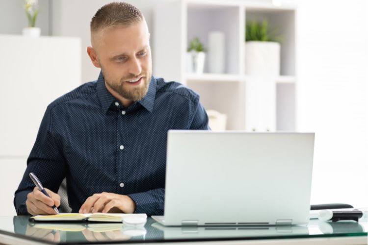 Man at laptop